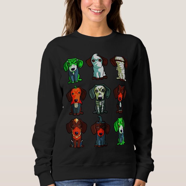 Moletom Dachshund Demon Halloween (Frente)