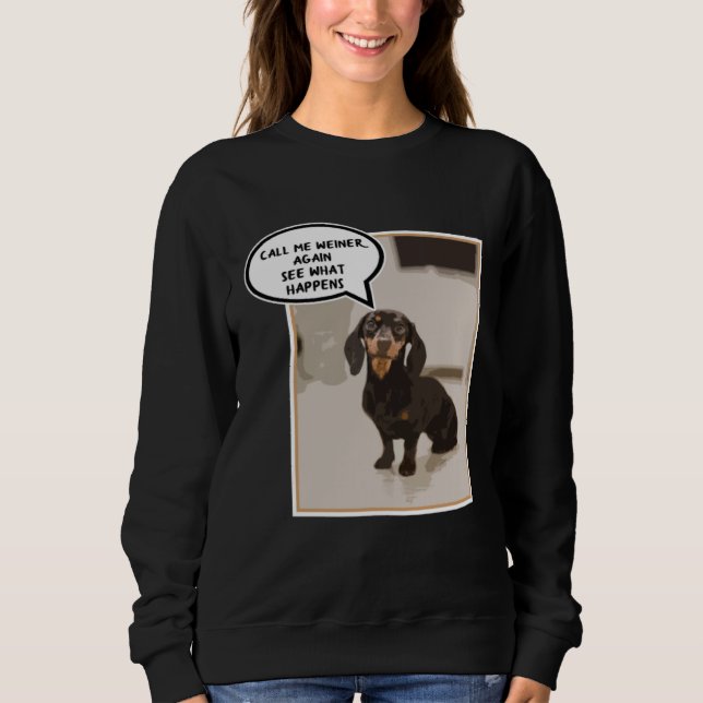 Moletom Dachshund Dog Gangster Artistic (Frente)