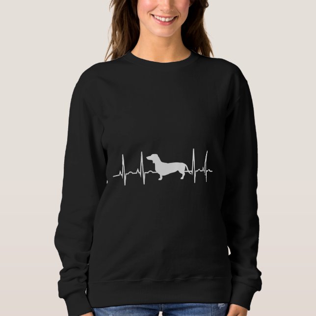 Moletom Dachshund Dog Heartbeat (Frente)