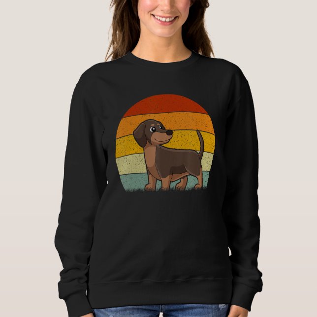 Moletom Dachshund Dog  Retro Style Vintage (Frente)