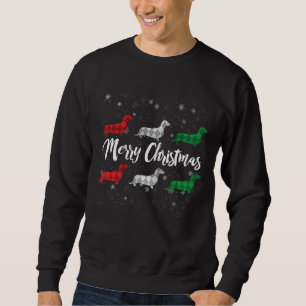 Moletom Dachshund Felry Christmas Argyle Dog