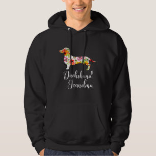 Moletom Dachshund Floral Vovó Engraçado Cachorro Engraçado