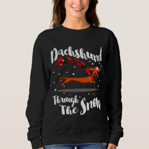 Moletom Dachshund Gif Através Da Neve