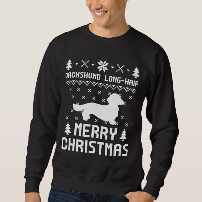 Moletom Dachshund Hair Christmas (Frente)