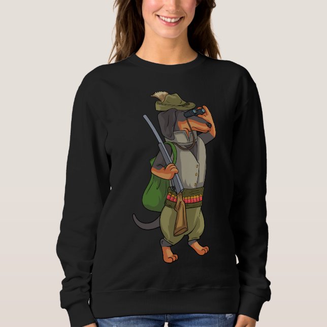 Moletom Dachshund Hunter Para Um Caçador (Frente)