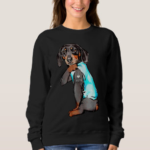 Moletom Dachshund I Love Mimi Tattoo Roupa Dog Mimi Moth