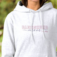 Dachshund Mãe Varsity Script Fundada