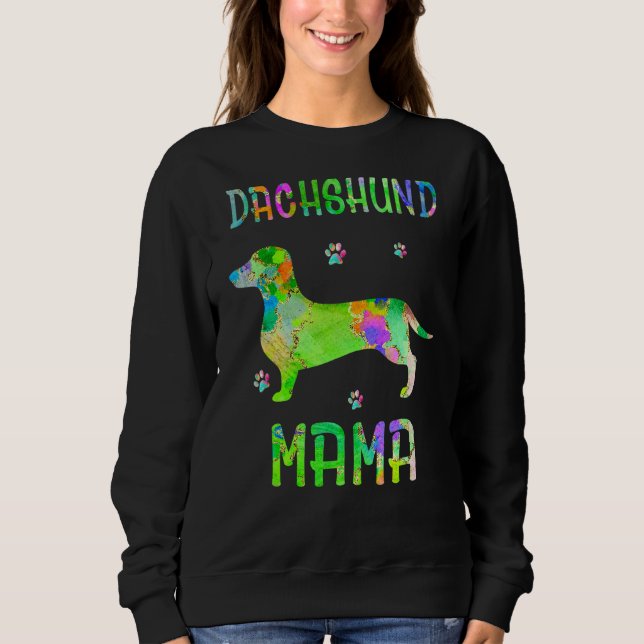 Moletom Dachshund Mama Cachorro Colorido Mãe (Frente)