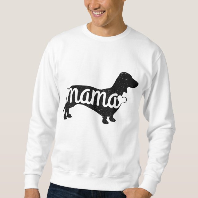Moletom Dachshund Mama Wiener Cachorro Doxie Mãe Engraçado (Frente)