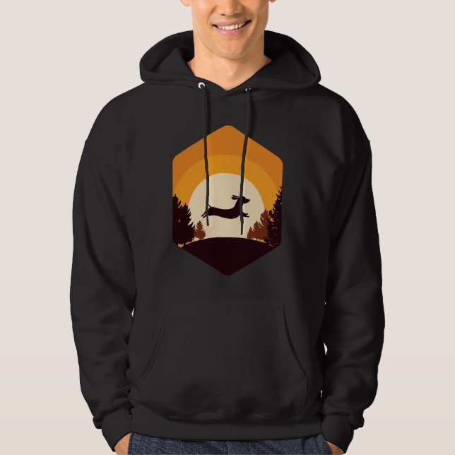 Moletom Dachshund Moon Sunset For Doxie Lovers (Frente)