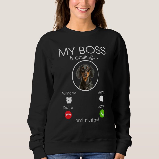 Moletom Dachshund My Boss (Frente)
