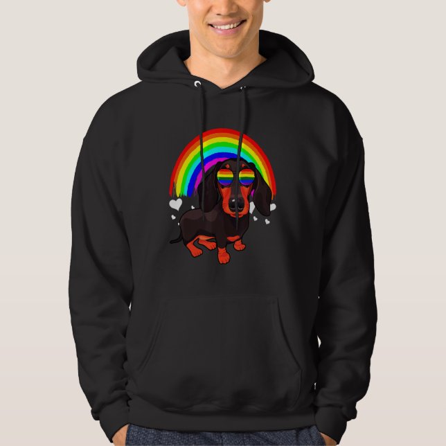 Moletom Dachshund Orgulho gay Lgbt (Frente)