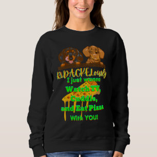 MOLETOM DACHSHUND PET FUNNER WIENER DOG TV CUDDLE E COMA