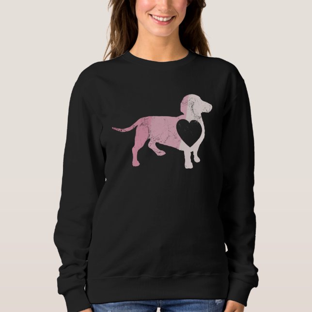 Moletom Dachshund Valentines Day Cupid Love Dog (Frente)