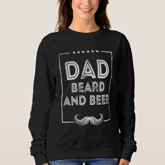 Moletom Dad Beard and Beer  Chill Mustache Drinking (Frente)