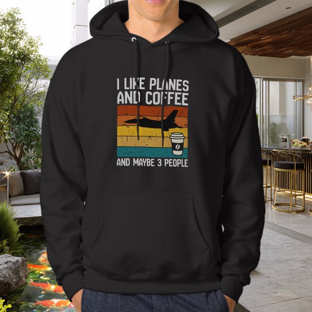 Moletom Dad Funny Birthday I Like Planes Coffee &3 people  (Criador carregado)