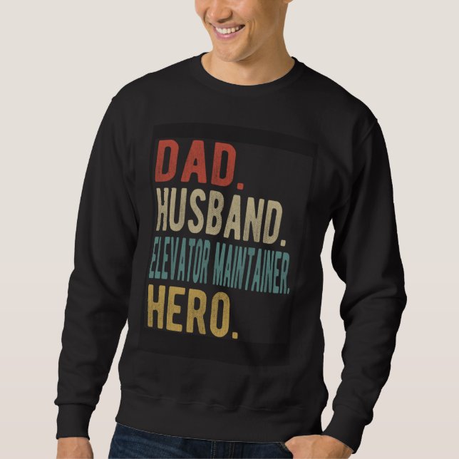 Moletom Dad Husband Elevator Maintainer Hero (Frente)
