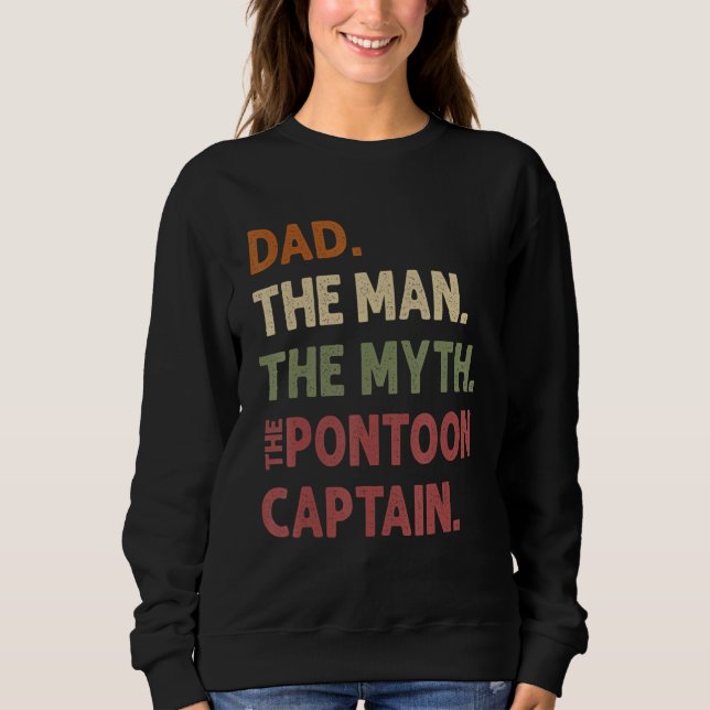 Moletom Dad Man Myth Pontoon Captain Daddy Pontoon Funny C (Frente)