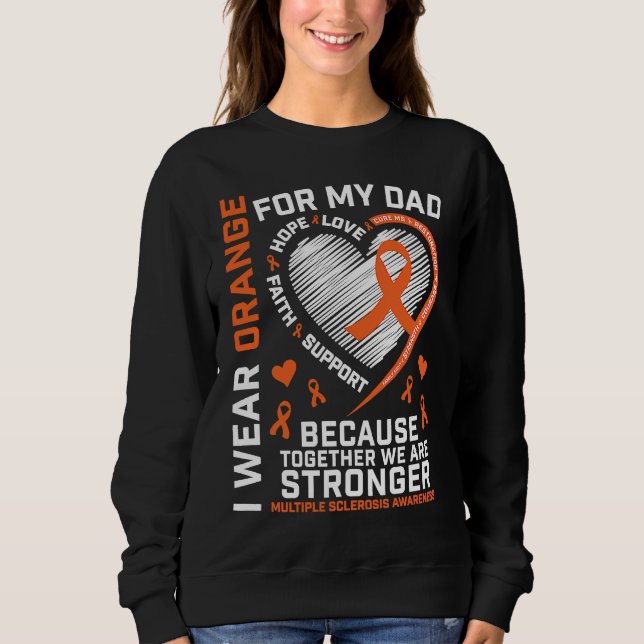 Moletom Dad MS  Kids Multiple Sclerosis  Dad MS Awareness (Frente)
