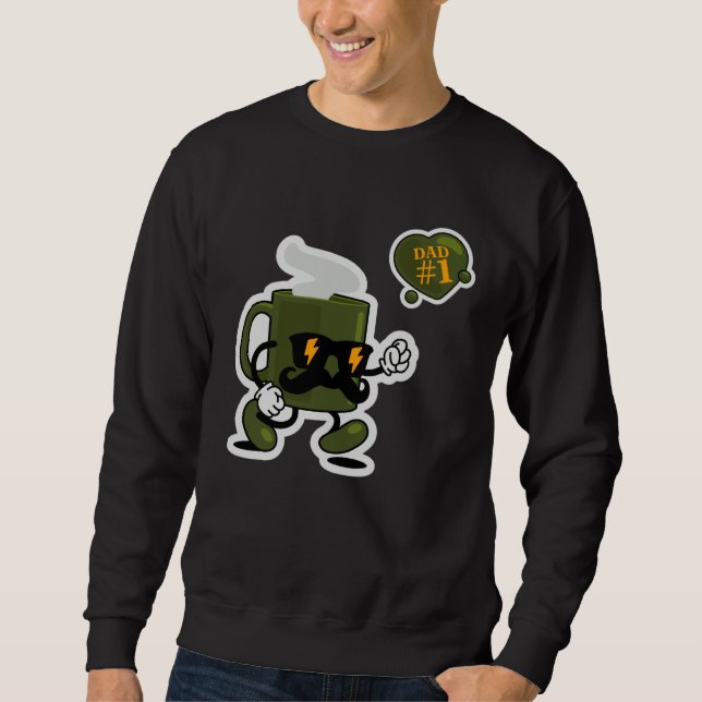 Moletom Dad Number 1 Parenting Proud Dad Paternity Beard O (Frente)