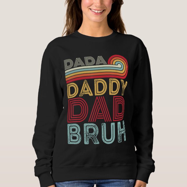 Moletom Dada Daddy Dad Bruh Retro 80s Sunset Fathers Day (Frente)