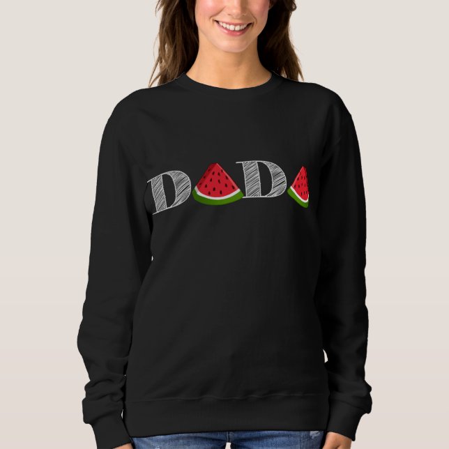 Moletom Dada Watermelon Funny Summer Fruta Pai, Fath (Frente)