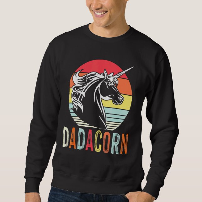 Moletom Dadacorn - Família Magical Rainbow Unicorn Horse - (Frente)