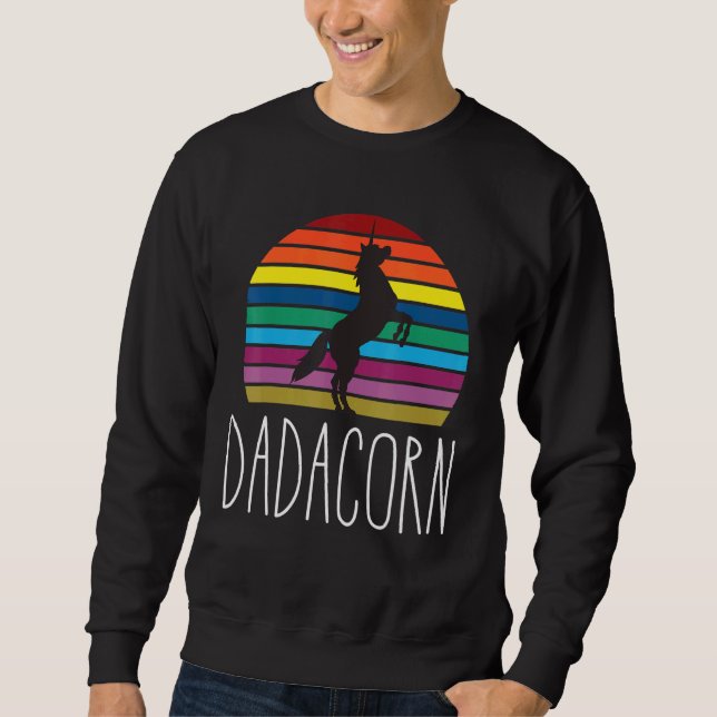 Moletom Dadacorn - Família Magical Rainbow Unicorn Horse - (Frente)