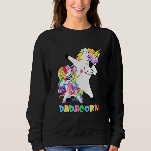 Moletom Dadacorn Unicorn Pai Boys Girls Toddle (Frente)
