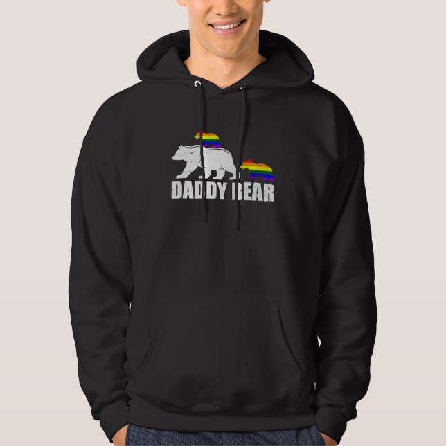 Moletom Daddy Bear 2 Kids  Proud LGBT Gay Pride Ally Dad B (Frente)