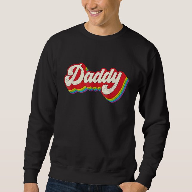 Moletom Daddy Gay Pride  Month LGBTQ Fathers Day Rainbow F (Frente)