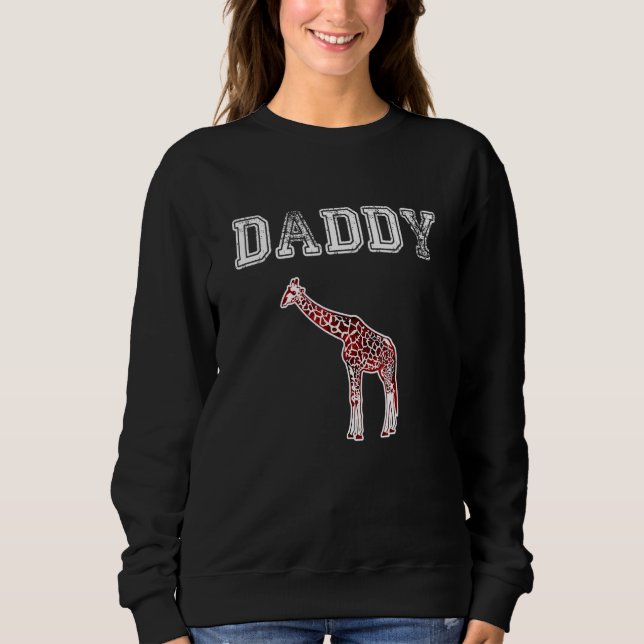 Moletom DADDY Giraffe Men Red Plaid Christmas Pajama Famil (Frente)