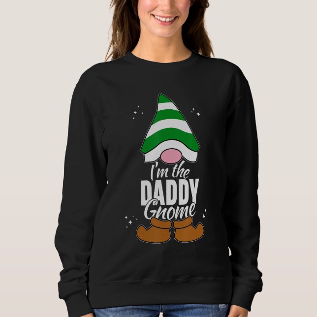 Moletom Daddy Gnome Matching Family Group Christmas Party  (Frente)