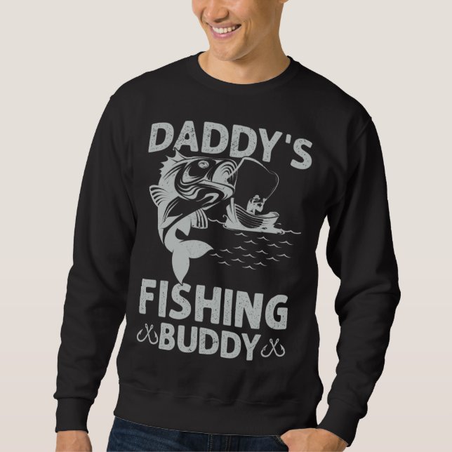 Moletom Daddy s Fishing Buddy Fishing Papa Son Boy Fathers (Frente)