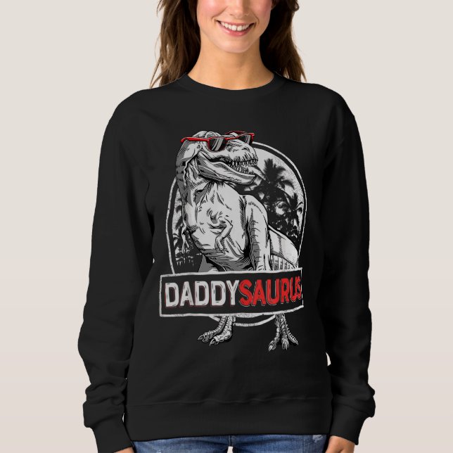 Moletom Daddysaurus Rex Dinossaur Papa Saurus Fam do Pai (Frente)
