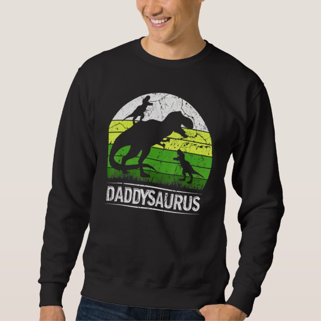 Moletom Daddysaurus T Rex 2 Dinossauro para Dois Filhos (Frente)