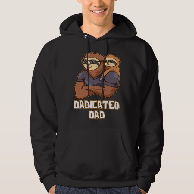 Moletom Dadicated Dad Hard Work Daddy Dedication Father Hu (Frente)