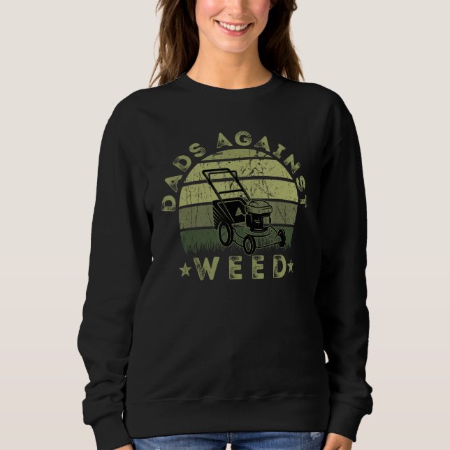 Moletom Dads Against Weed Lawn Mowing Vintage (Frente)