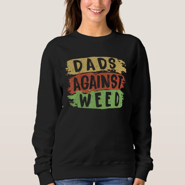 Moletom Dads Against Weed Lawn Mowing  Vintage (Frente)