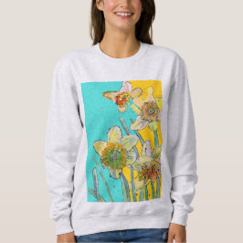 Moletom Daffodil Watercolor Flowers (Flores de Aquarelas)