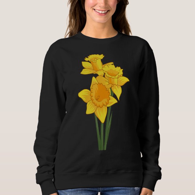 Moletom Daffodils Flores Estilo Floral Primavera Páscoa Ga (Frente)