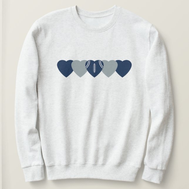 Moletom Dallas Cowboys Heart Dark (Frente do Design)