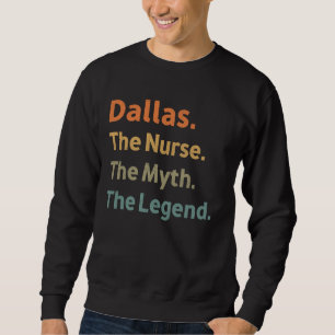 Moletom Dallas Enfermeira O Mito A Lenda Engraçada Vintage