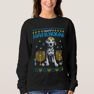 Moletom Dalmaciano Chanukah Judaish Ugly Hanukkah Sweater 