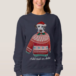 Moletom Dálmata Natal Divertido Cachorro Feio De Natal Mãe