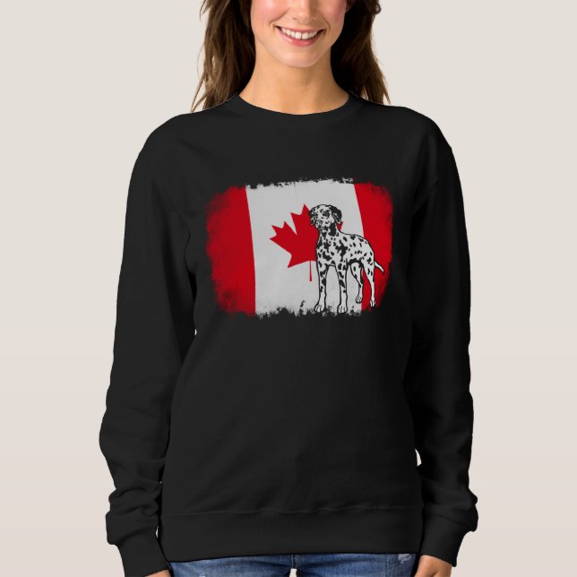 Moletom Dalmatian vintage Canada Canadian flag dog (Frente)