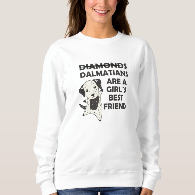 Moletom Dalmatianos Meninas Melhor Amiga Diamantes Dalmaci (Frente)