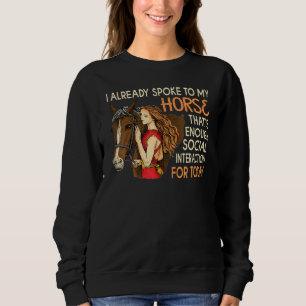 Moletom Dama Ama Cavalo Já Falei Com Meu Cavalo Cowgirl