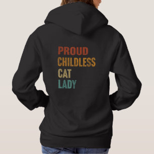 Moletom Dama de Gato Sem Filhos Orgulhosamente Retro para