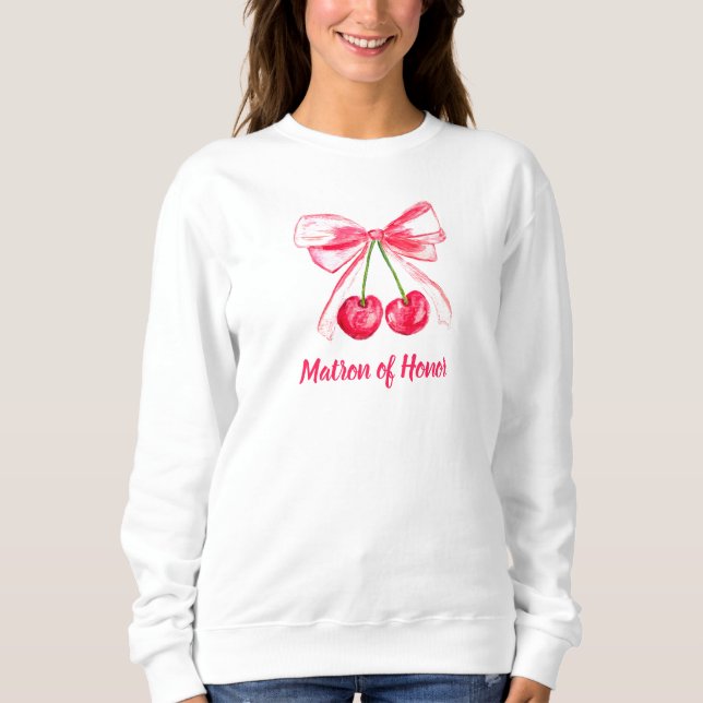 Moletom Dama de Honra Laço Rosa Coquete Casamento (Frente)
